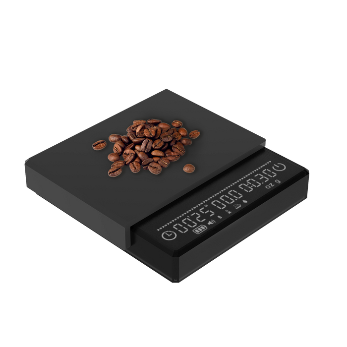 Cântar digital pentru cafea Cecotec Baristeo Scale, 0,3 g–2 kg, precizie 0,1 g, 9 × 9 × 1,9 cm