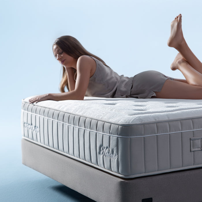 Saltea cu arcuri împachetate Cecotec Flow Hêritage Natalie 200x200, 200 × 200 cm, înălțime 29 cm, fermitate medie