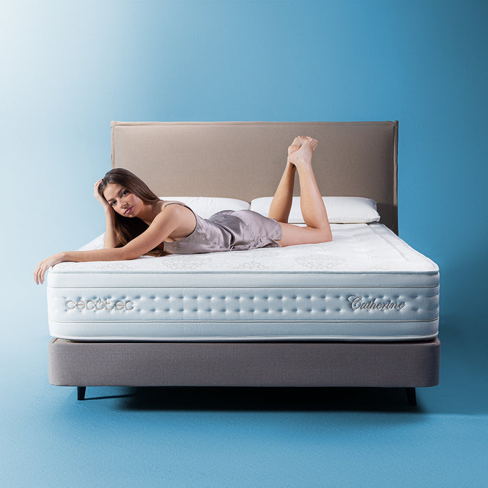 Saltea cu arcuri împachetate Cecotec Flow Hêritage Catherine, 150 × 190 cm, înălțime 29,8 cm, 7 zone de susținere