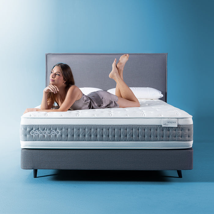 Saltea cu arcuri împachetate Cecotec Flow Hêritage Anne, 80 × 190 cm, ViscoAdapt 5 cm, fermitate ridicată