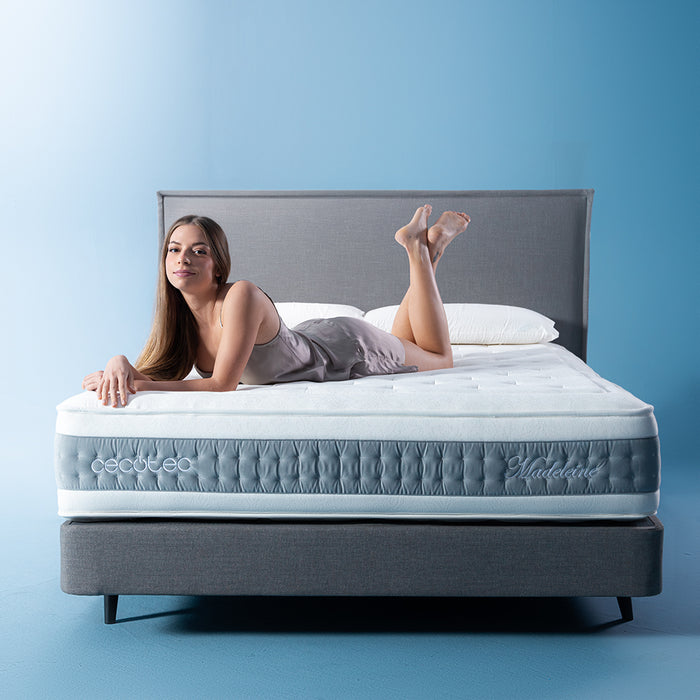 Saltea cu arcuri împachetate individual Cecotec Flow Hêritage Madeliene, 160 × 190 cm, înălțime 28 cm, 7 zone de susținere