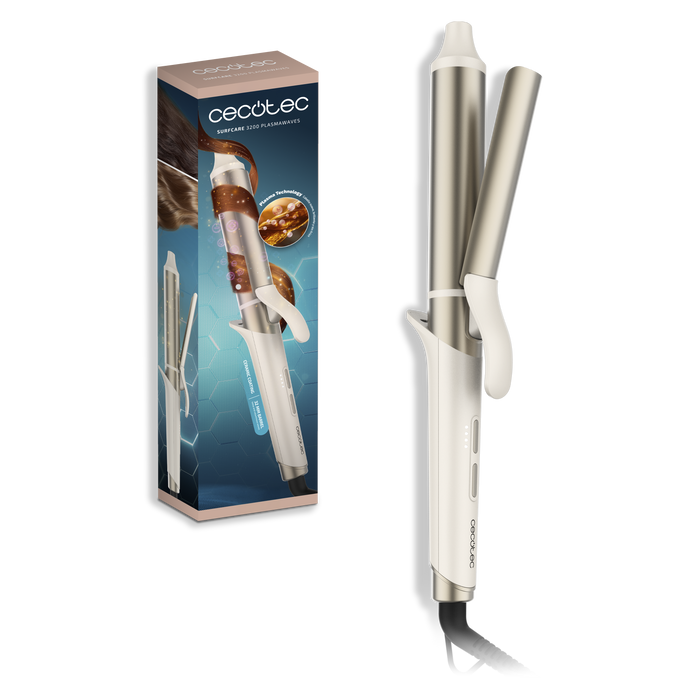 Ondulator de păr Cecotec SurfCare 3200 PlasmaWaves, diametru 32 mm, temperatură 140–200 °C, înveliș ceramic