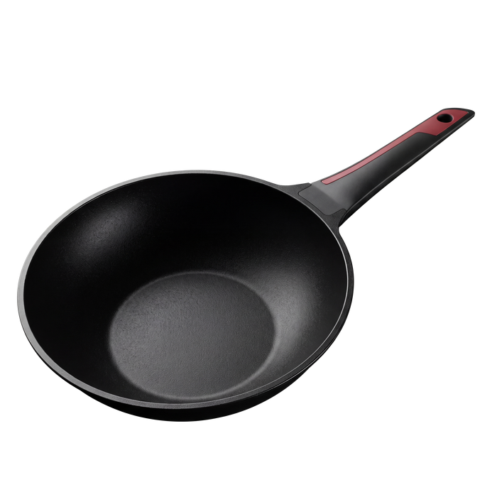 Wok Cecotec Gourmet Smart Detect Collection, 28 cm, bază de 5,5 mm, strat antiaderent ILAG Ultimate Protect Pro