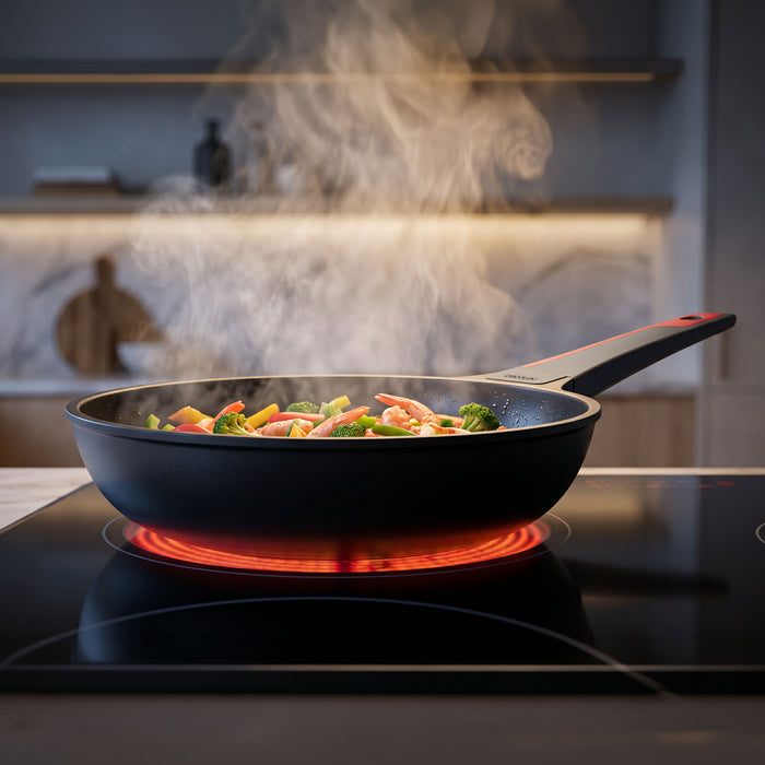 Tigaie Cecotec Gourmet Smart Detect Collection, 28 cm, bază de 5,5 mm, strat antiaderent ILAG