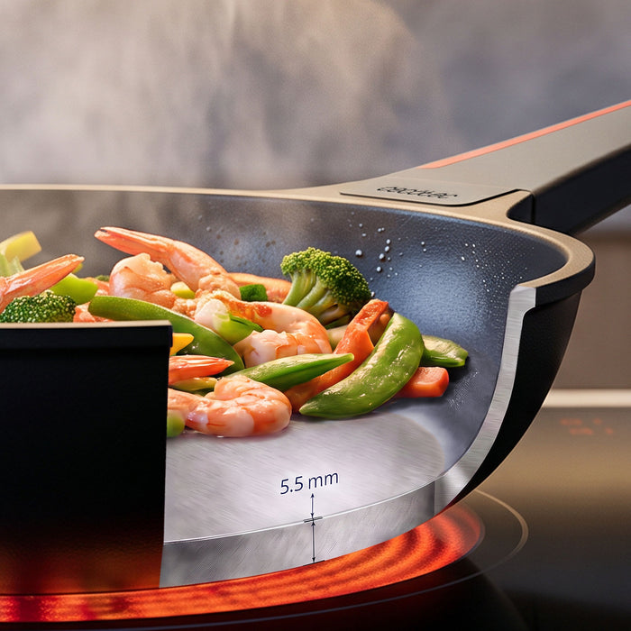 Tigaie Cecotec Gourmet Smart Detect Collection, 28 cm, bază de 5,5 mm, strat antiaderent ILAG