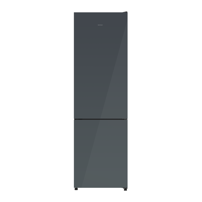 Frigider combină Cecotec Bolero CoolMarket Combi 356i Grey Glass E, 356 l, Total NoFrost, clasa E, gri