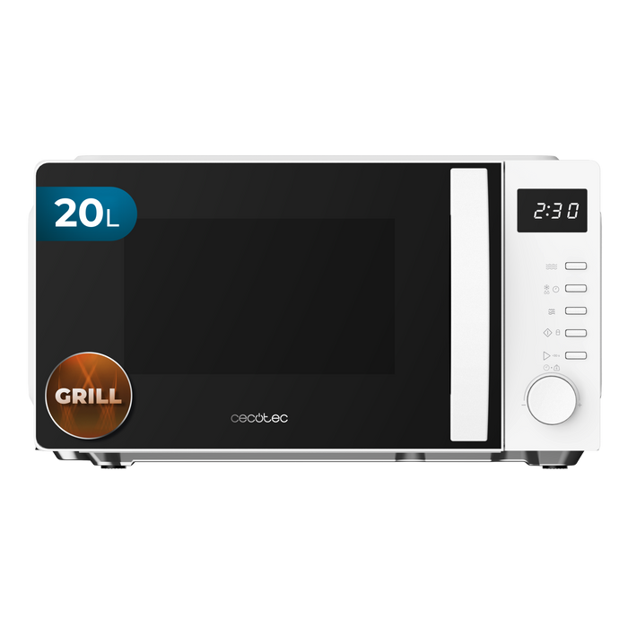 Cuptor cu microunde digital cu grill Cecotec Proclean 5105 White, 20 l, 700 W, alb