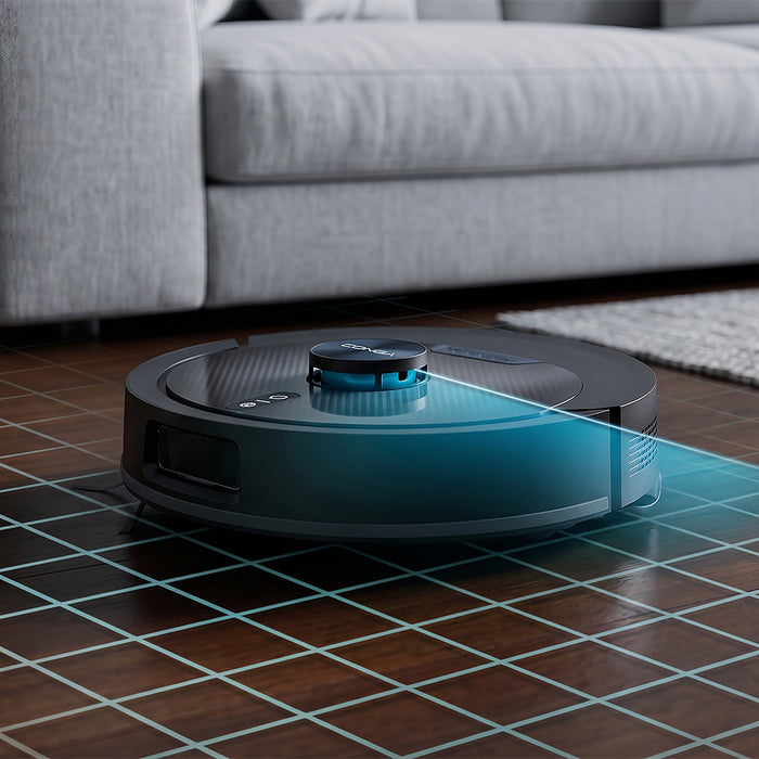 Robot aspirator cu mop Cecotec Conga Y80 Dark, 25.000 Pa, sac de 3 l, 33 × 33 × 10 cm