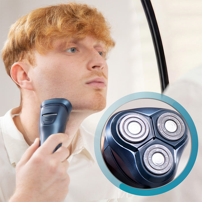 Aparat de ras rotativ Cecotec PrecisionCare One, autonomie 75 min, IPX7, lame din oțel inoxidabil