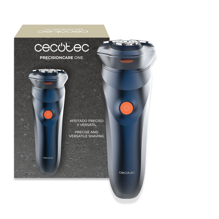 Aparat de ras rotativ Cecotec PrecisionCare One, autonomie 75 min, IPX7, lame din oțel inoxidabil