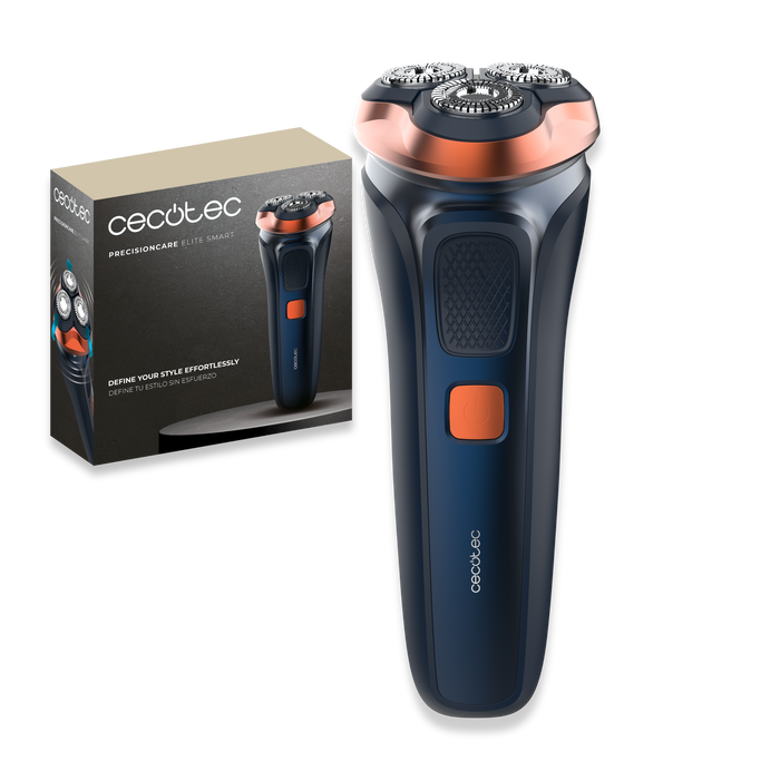 Aparat de ras rotativ Cecotec PrecisionCare Elite Smart, autonomie 90 min, cap 3D, afișaj LED