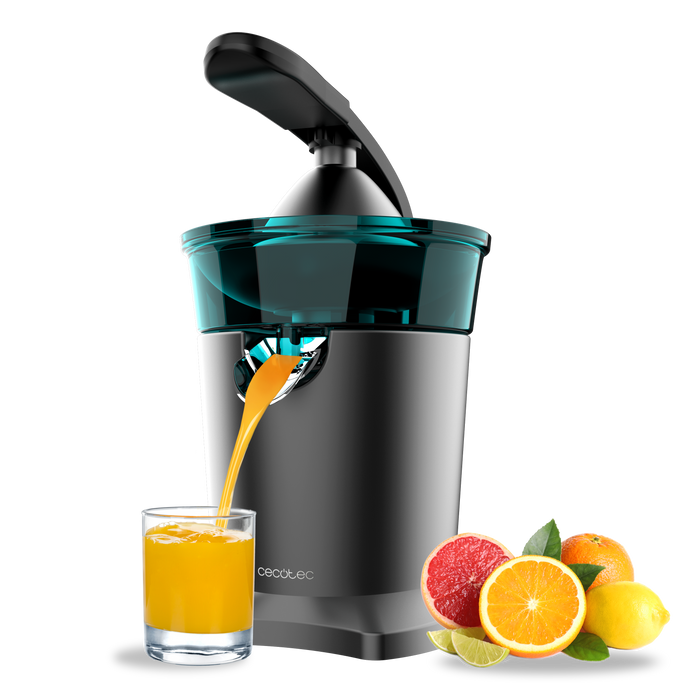 Storcător electric de citrice cu pârghie Cecotec Xqueeze Full Steel, 300 W, 28,5 × 18,9 × 32 cm