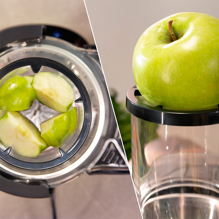 Storcător de fructe Cecotec StrongTitanium Touch, 1000 W, 3 viteze, recipient pentru suc de 0,8 l