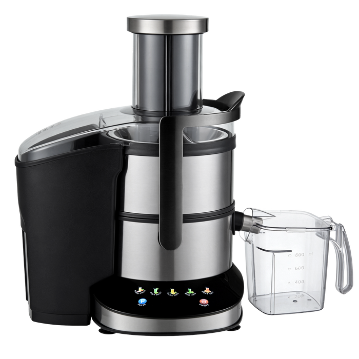 Storcător de fructe Cecotec StrongTitanium Touch, 1000 W, 3 viteze, recipient pentru suc de 0,8 l