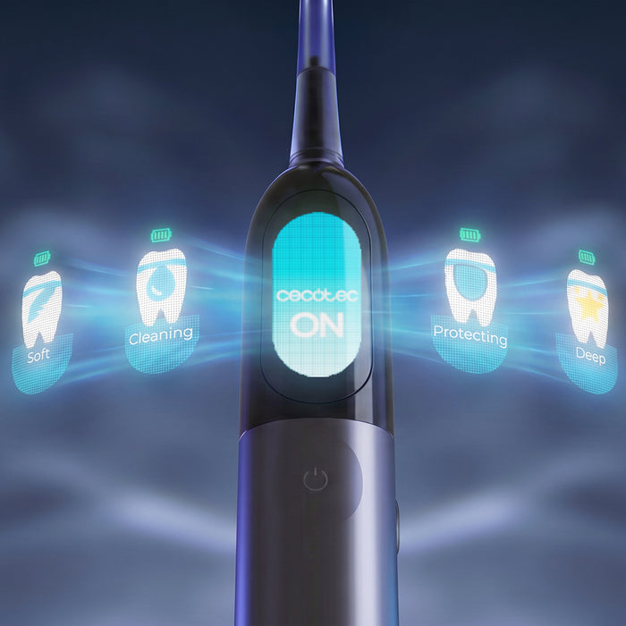 Periuță de dinți electrică Cecotec ToothCare EliteSwing Premium, oscilație 60°, autonomie până la 30 de zile, 4 moduri