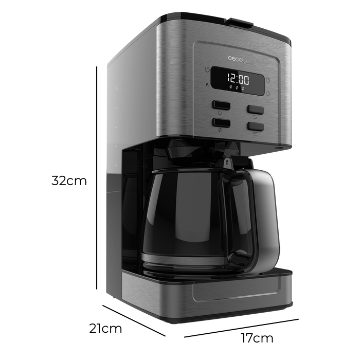 Cafetieră cu picurare Cecotec Coffee 66 Time, 1,3 l, 800 W, 12 cești, inox