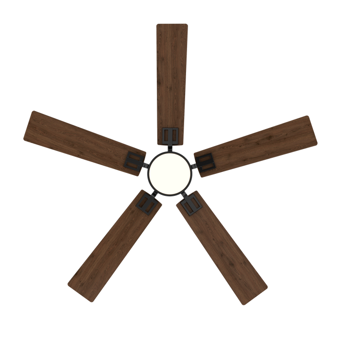 Ventilator de tavan cu iluminare Cecotec EnergySilence Aero 552 Neo Black&Wood, 32 W, diametru 132 cm, 6 trepte