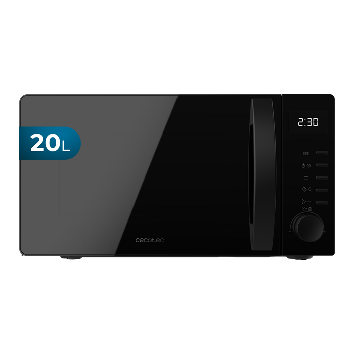Cuptor cu microunde digital Cecotec Proclean 5005 Black, 20 l, 700 W, 5 trepte, negru