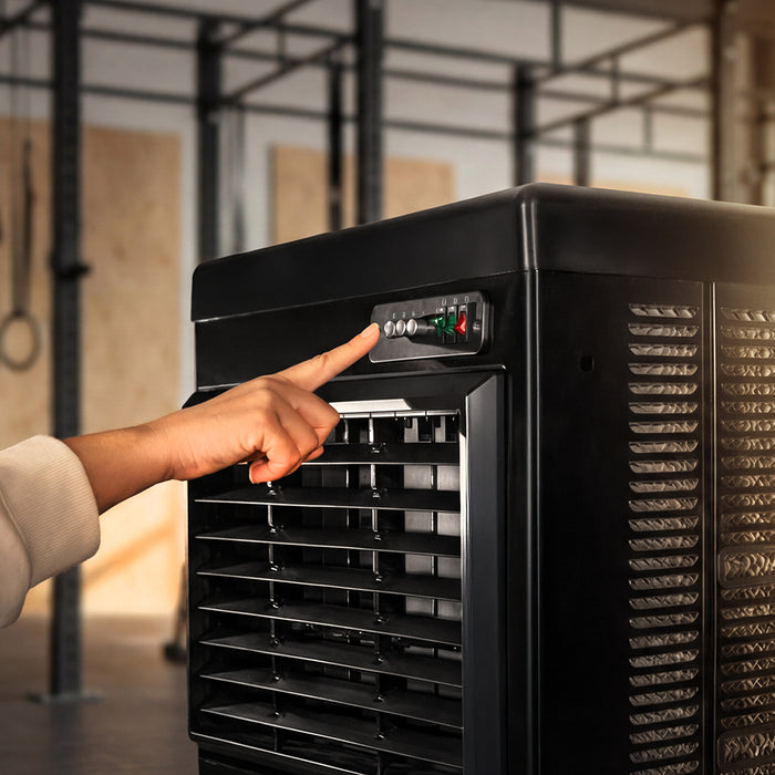 Răcitor de aer industrial Cecotec AirIndustry 110000, 110 l, 350 W, debit de aer 9000 m³/h