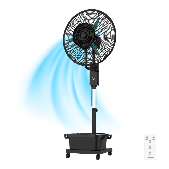 Ventilator industrial cu pulverizare Cecotec FreshessenceIndustry 260 Control, 41 l, 260 W, diametru 66 cm, 3 trepte
