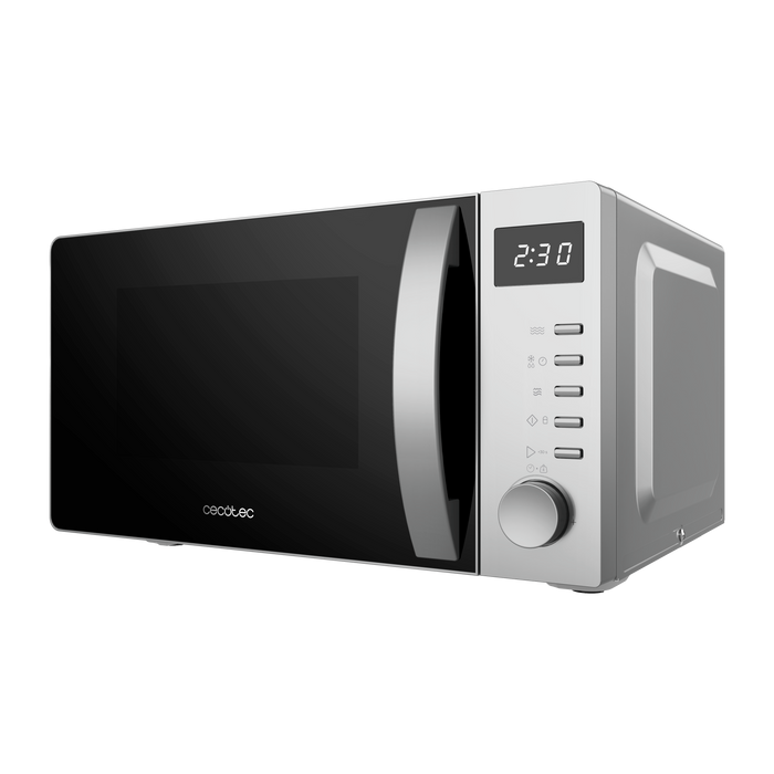 Cuptor cu microunde digital cu grill Cecotec Proclean 5105 Silver, 20 l, 700 W, 5 trepte de putere