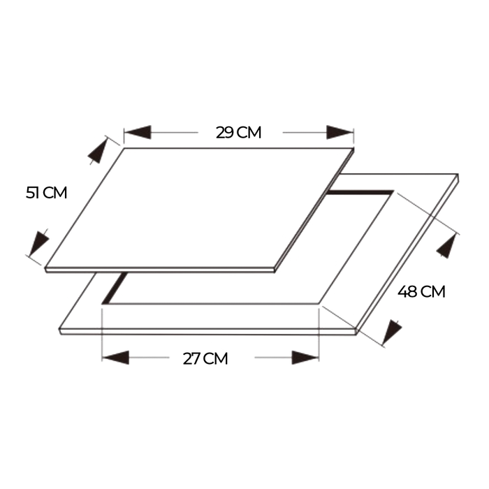 Plită pe gaz Cecotec Bolero Squad GN 2200S Glass Black, 2 arzătoare, 5,25 kW, 29 × 51 × 10 cm