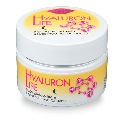 Cremă de Noapte Bio & Vegan cu Acid Hialuronic, Fără Siliconi și Parabeni, 51ml