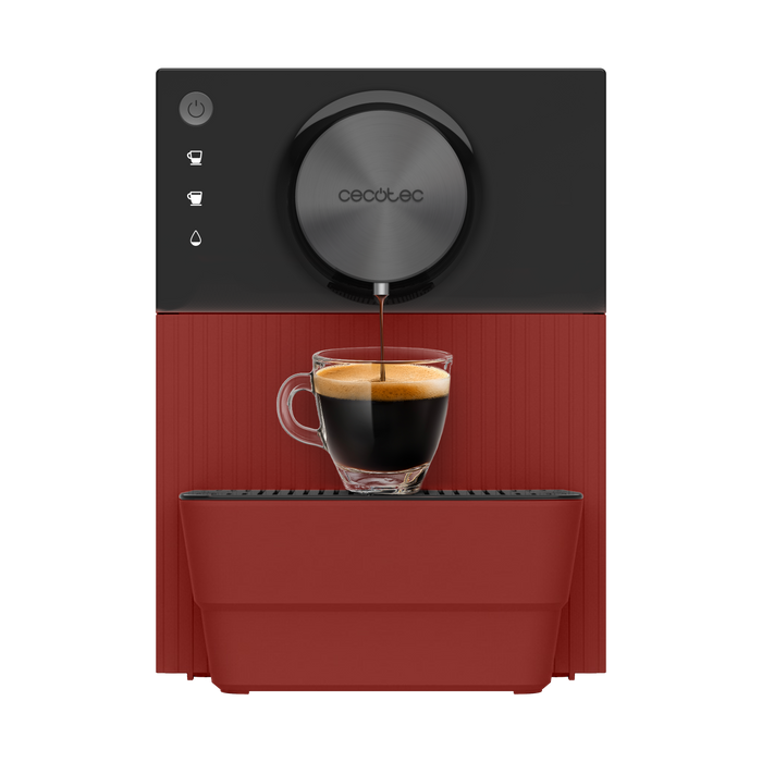 Espressor automat Cecotec Cremmaet Cube Red, 1350 W, 19 bari, rezervor de apă 1,1 l, roșu