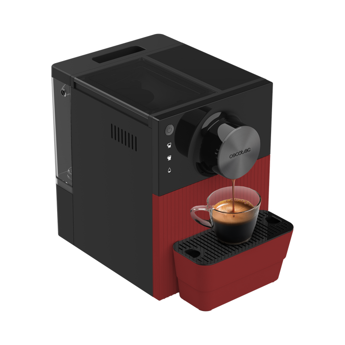 Espressor automat Cecotec Cremmaet Cube Red, 1350 W, 19 bari, rezervor de apă 1,1 l, roșu