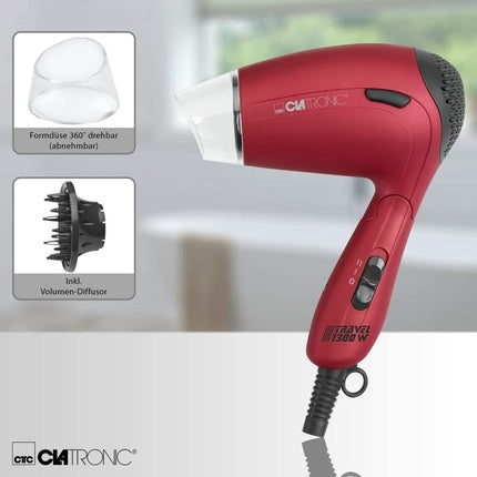 Phonă Clatronic HTD 3429, Roșu, 1300W, Design Compact