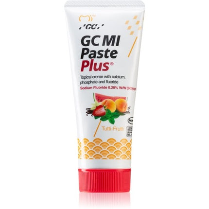 Pastă de dinți remineralizantă GC Mi Paste Plus 35 ml pentru dinți sensibili, aromă Tutti Frutti