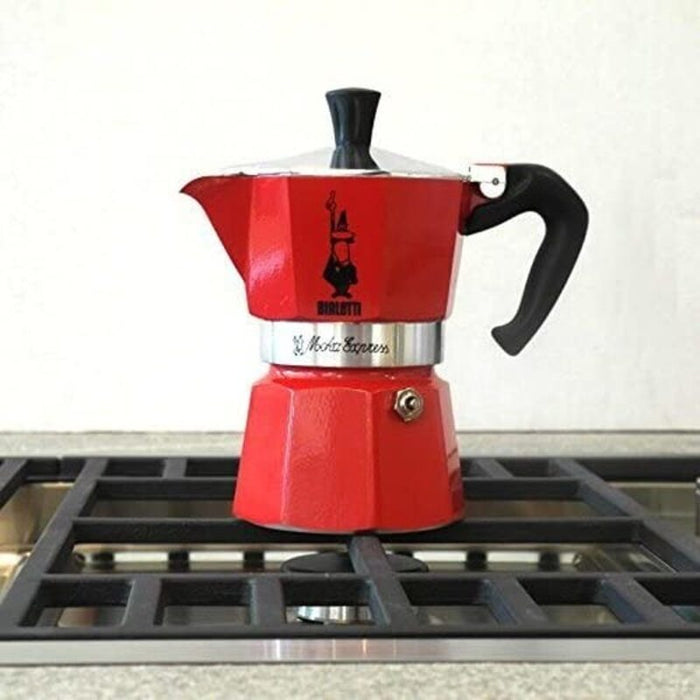 Cafetieră Italiană Bialetti Moka Roșu 3 Hrníčky Metal Aluminiu (3 Unități)