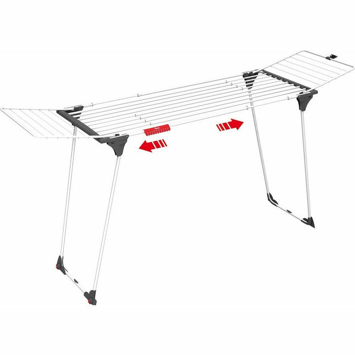 Suport de întins rufe Vileda Infinity Extensibil Aluminiu Alb (257 x 57 x 100 cm)