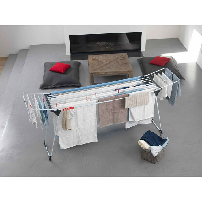 Suport de întins rufe Vileda Infinity Extensibil Aluminiu Alb (257 x 57 x 100 cm)