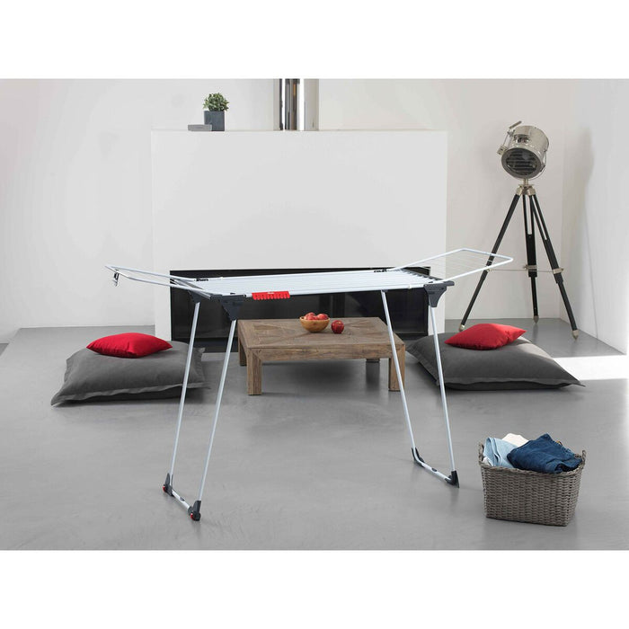 Suport de întins rufe Vileda Infinity Extensibil Aluminiu Alb (257 x 57 x 100 cm)