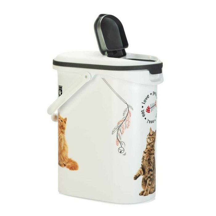 Distribuitor de mâncare pentru animale de companie Curver Love Pets Cric Alb 4 Kg