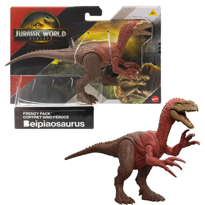 Figurină dinozaur Mattel Jurassic World Rebirth Beipiaosaurus, 18 cm, 4+ ani
