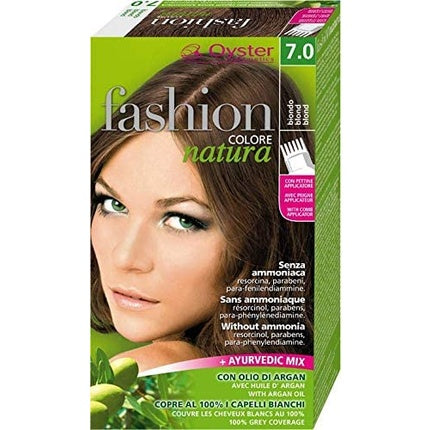 Vopsea Păr Naturală Biondo 7.0 - Blond Deschis, Fără Amoniac, Oyster Cosmetics