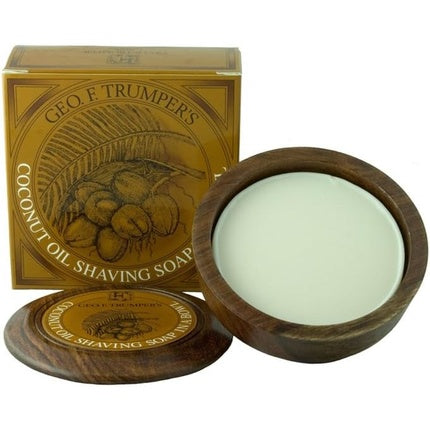 Geo F. Trumper Cremă de ras din lemn cu ulei de cocos pentru piele sensibilă și uscată, 150g
