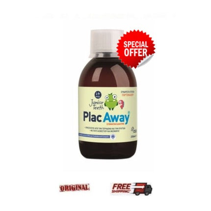 PlăcAway Junior Teeth, Soluție Orală cu Aromă de Portocală, 250ml