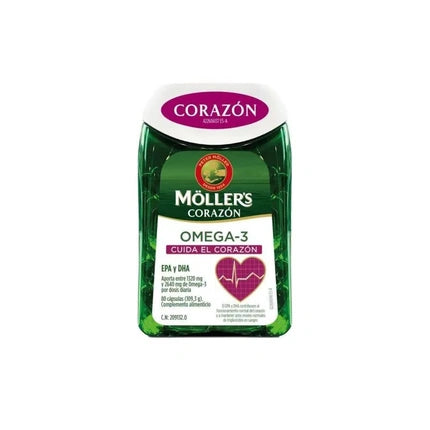 Supliment alimentar Moller's Heart Omega-3, 80 capsule, EPA și DHA
