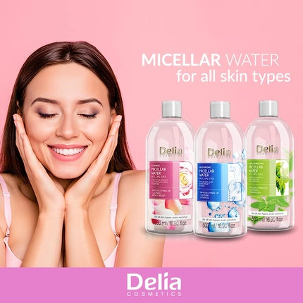 Loțiune Micelară Purificatoare Delia Cosmetics cu Extract de Ceai Verde și Ulei de Avocado 500ml