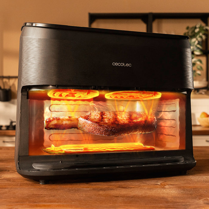 Friteuză cu aer cald Cecotec Cecofry&Grill Smokin' 11000, 11 l, 2900 W, neagră