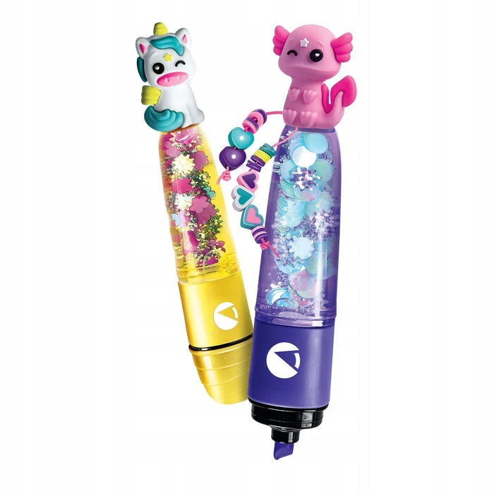 Set creativ Clementoni Idea Create Your Highlighters, Sweet Pets, 2 markere evidențiatoare, 6+ ani, diverse modele