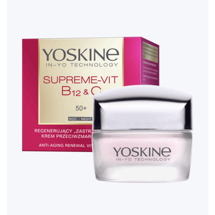 Crema de noapte Yoskine Supreme-Vit B12 & C 50+, 50ml