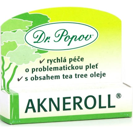 Dr Popov Akneroll cu Ulei de Ceai, Tratament Localizat pentru Piele Acneeică, 6 ml