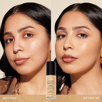 Fond de ten Milani Conceal + Perfect Light Beige, lichid
