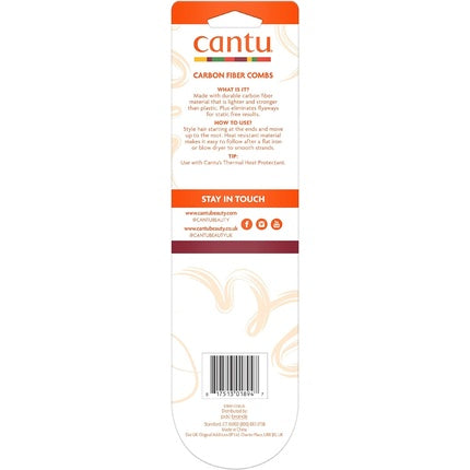 Pieptene Cantu din fibră de carbon, set de 2