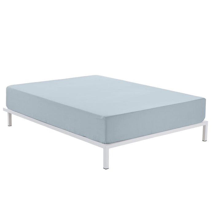 Foaie de fund montată Alexandra House Living Albastru Celeste 135/140 x 190/200 cm