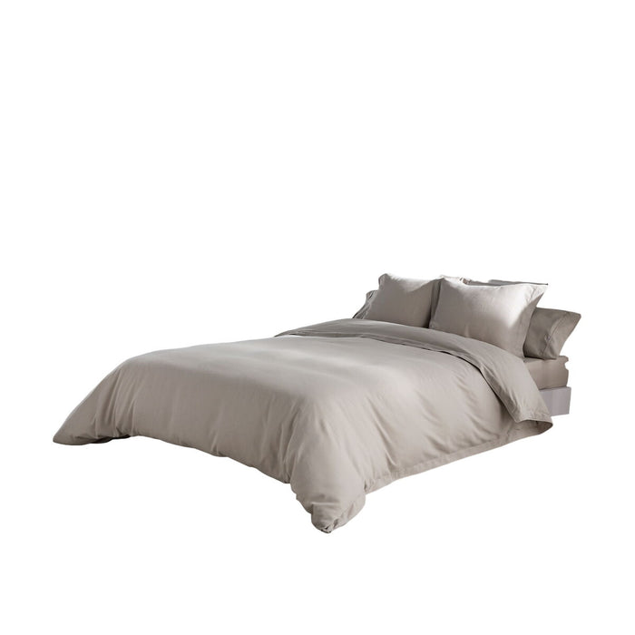 Set husă de pătură Alexandra House Living Bej Pat 90 4 Piese